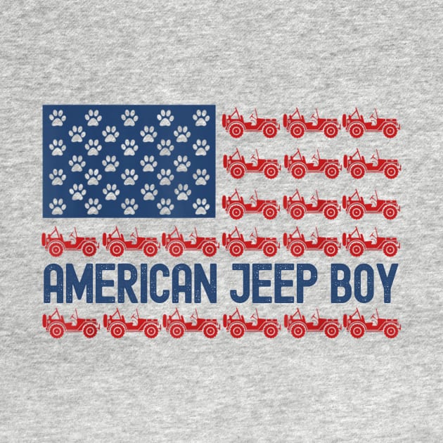 American Jeep Boy USA Flag Jeep by Oska Like